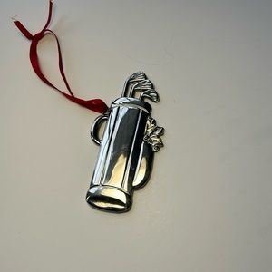 Vintage ! Silver Golf Bag Ornament ( made in Italy)